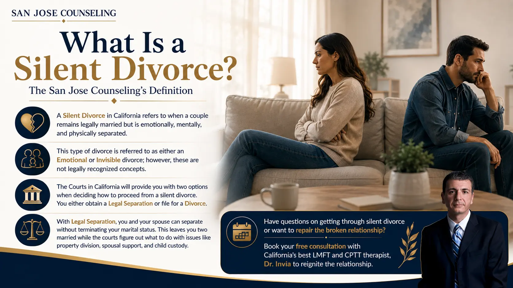 What Is a Silent Divorce? The San Jose Counseling’s Definition